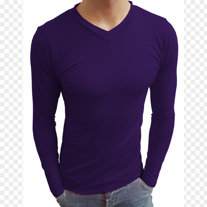 T-shirt Sleeve Purple Collar PNG