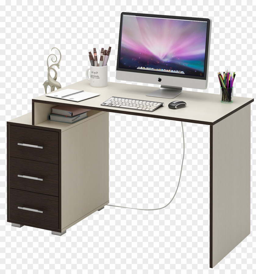 Table Computer Desk Office Living Room PNG