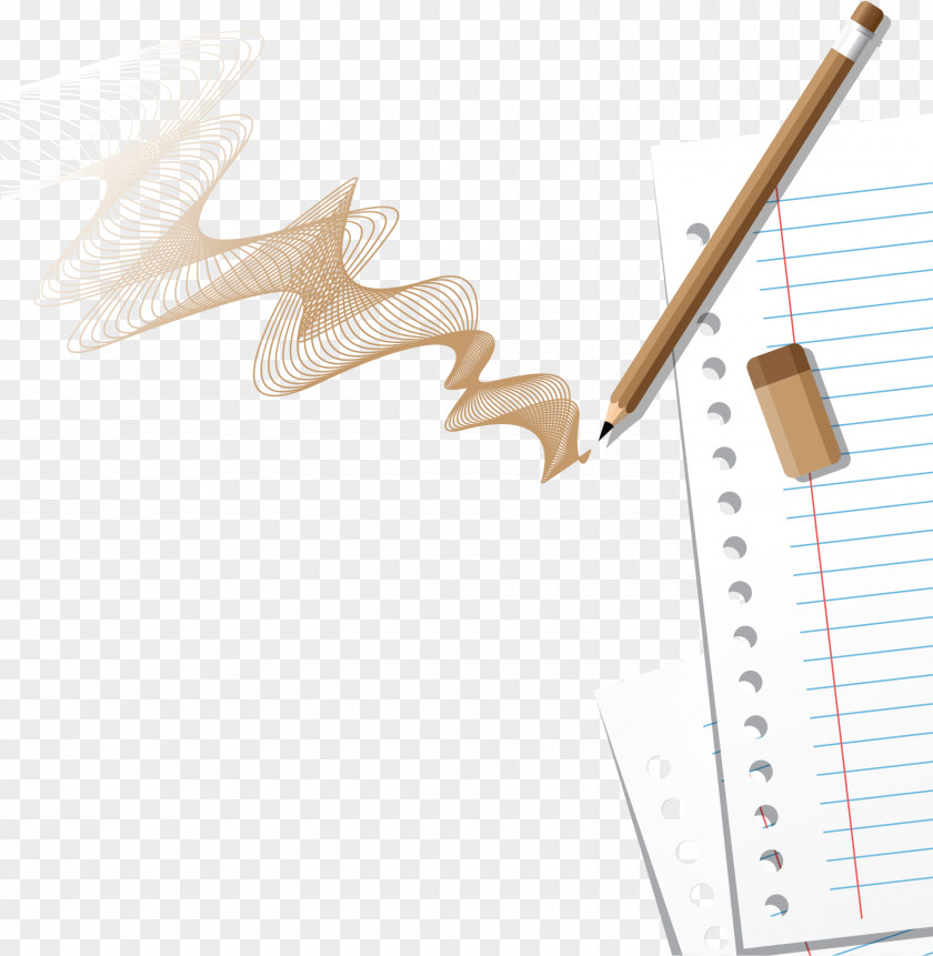 Vector Business Wind Paper Eraser Pencil PNG