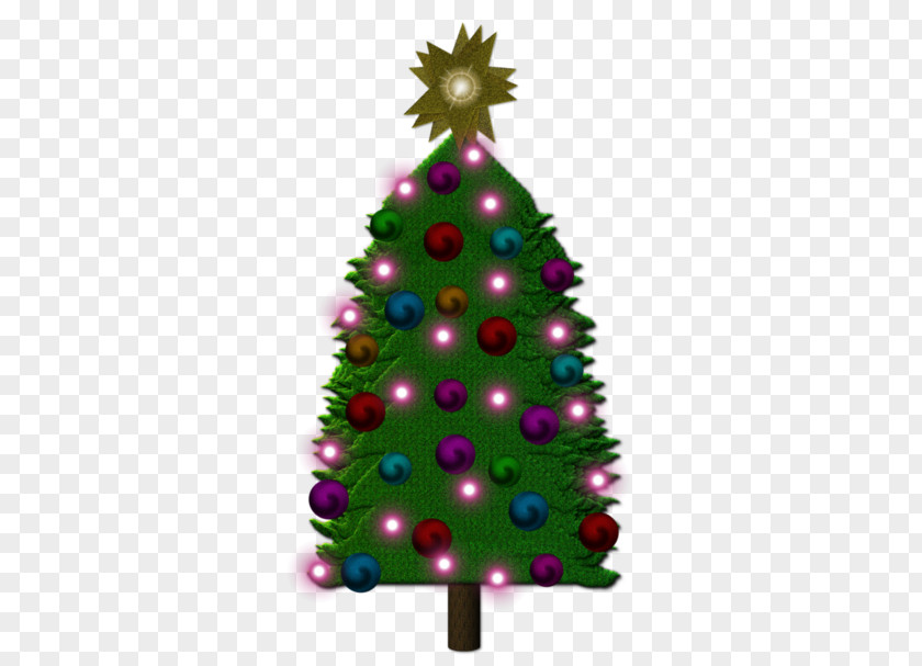 Cartoon Christmas Tree Decoration Graphics Drawing Ornament PNG