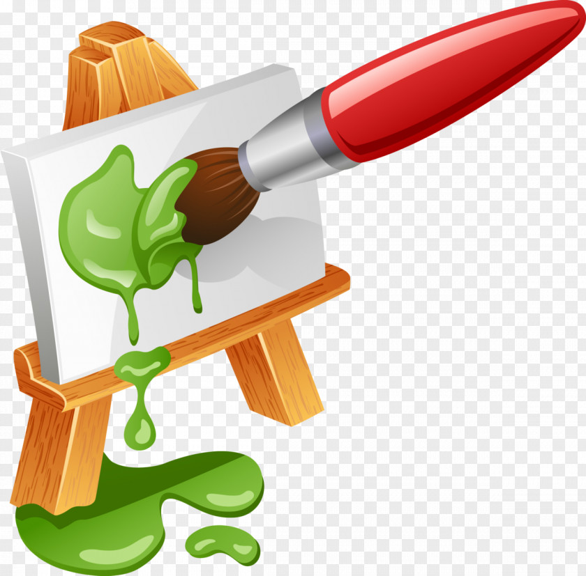 Pen Easel Paintbrush Painting Royalty-free PNG