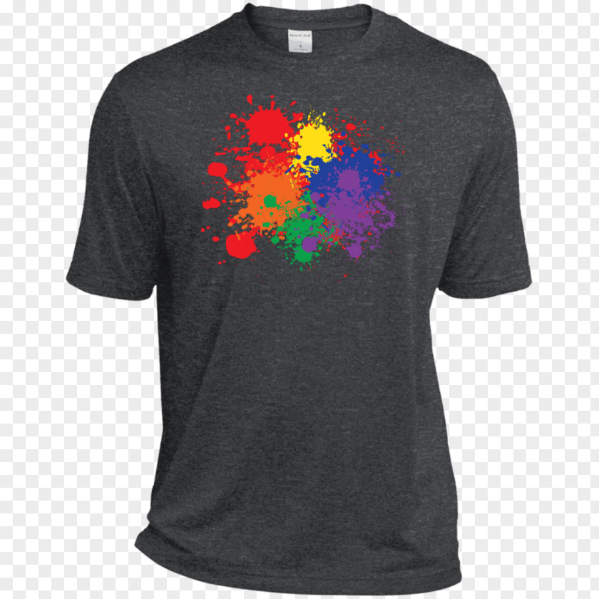 Rainbow Splash T-shirt Hoodie Sleeve Sportswear PNG