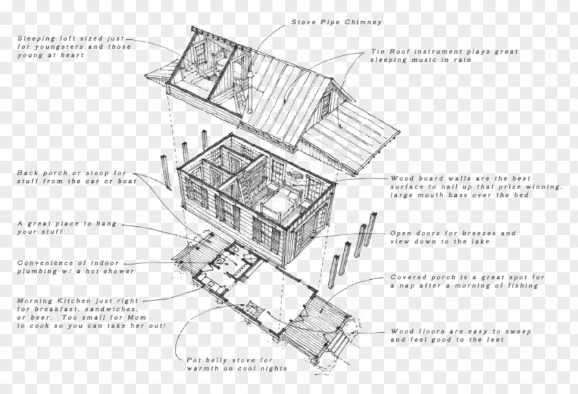 House Drawing Architecture Plan Sketch PNG