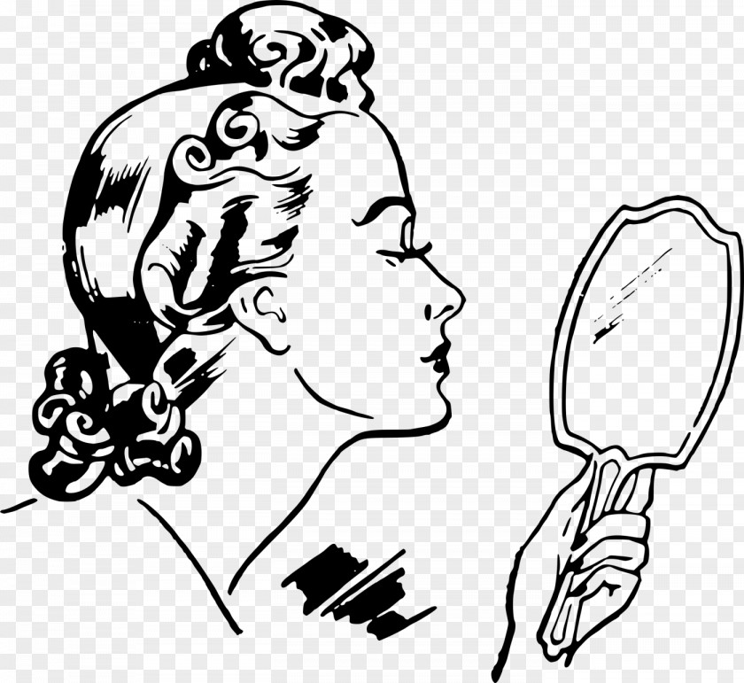 Mirror Woman Drawing Clip Art PNG