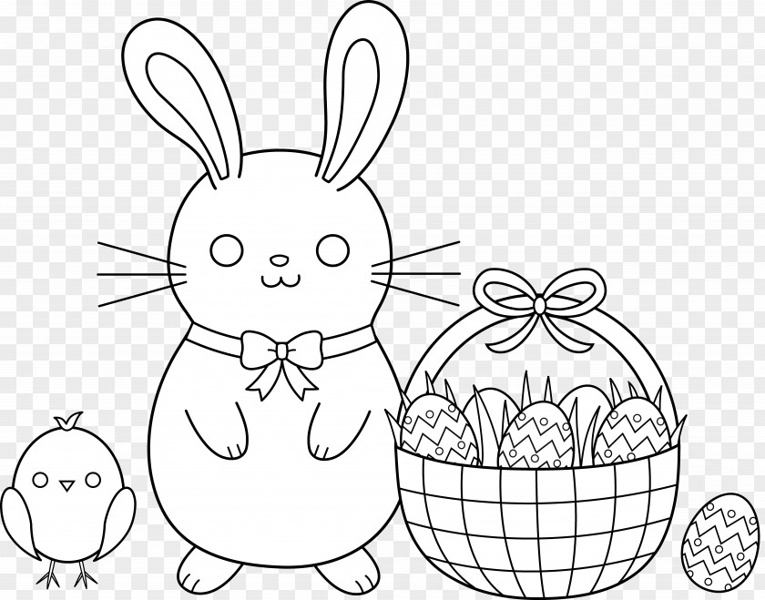 Jesus Easter Bunny Basket Coloring Book Egg PNG