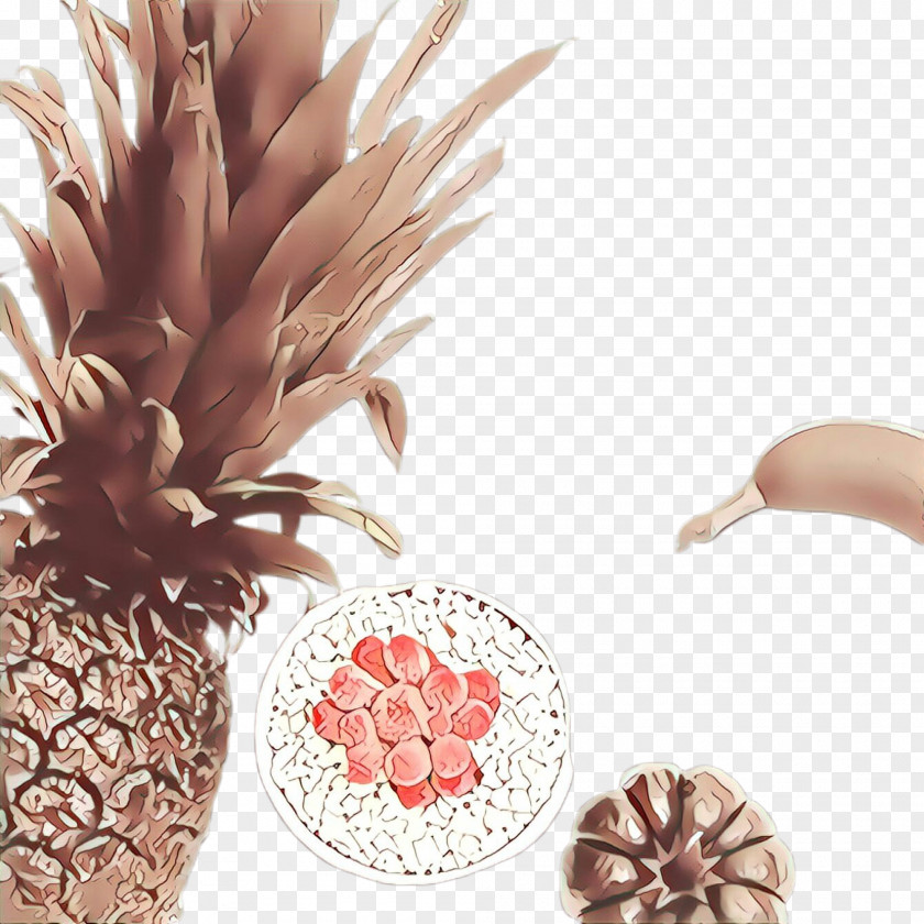 Peach Flower Pineapple PNG