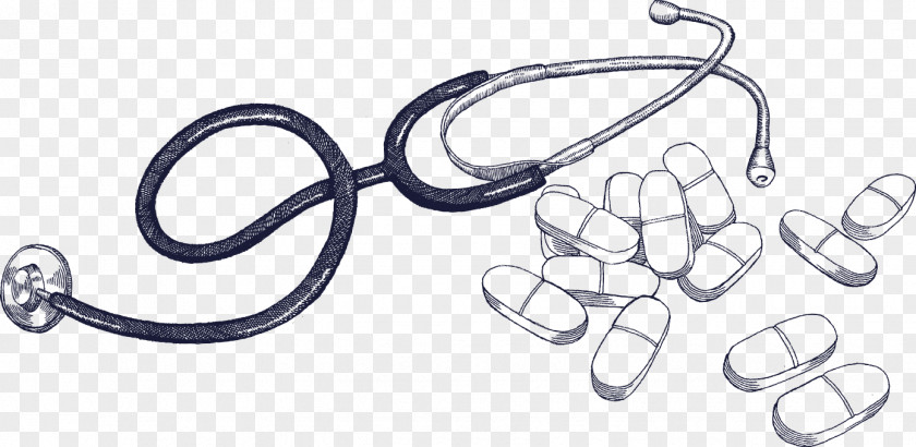 Stethescope Drawing Stethoscope Medicine PNG