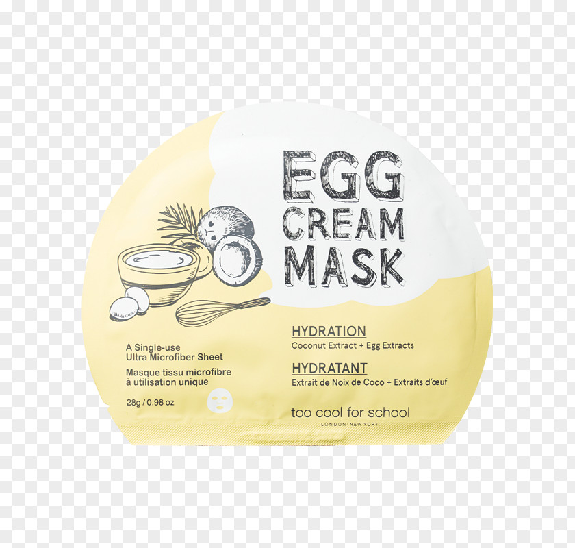 Hydration Too Cool For School Egg Cream Sheet Mask Cosmetics ISeoul Beauty Newfoundland Facial PNG