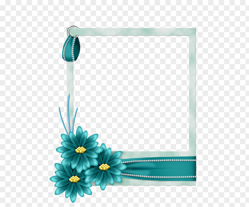 Flower Paper Picture Frames Blue Clip Art PNG