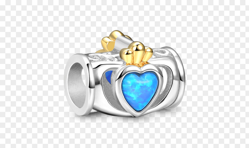 Claddagh Ring Sapphire Locket Body Jewellery PNG