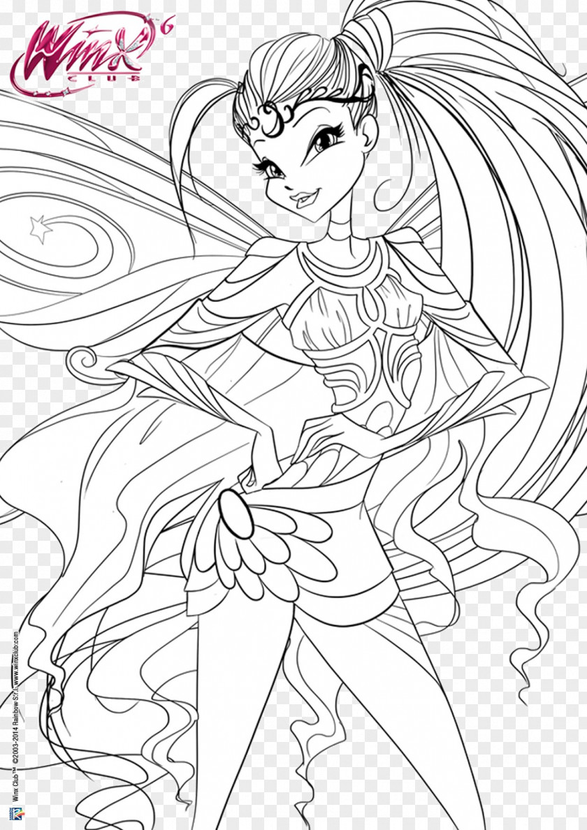 Stella Bloom Flora Tecna Coloring Book PNG