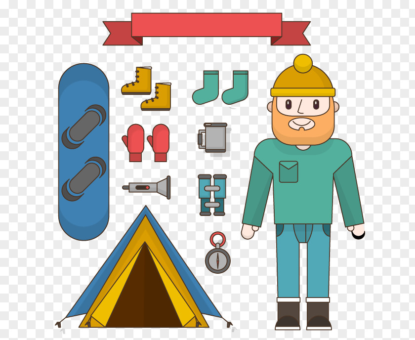 Vector Winter Equipment Clip Art PNG