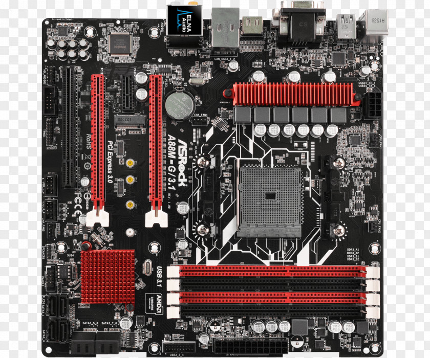 Amd Crossfirex Socket AM4 FM2+ Motherboard ASRock A88M-G/3.1 PNG