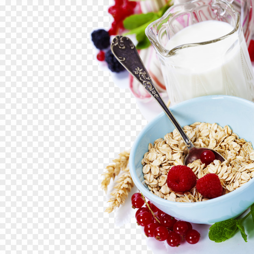 Breakfast Muesli Cereal Milk Oatmeal PNG