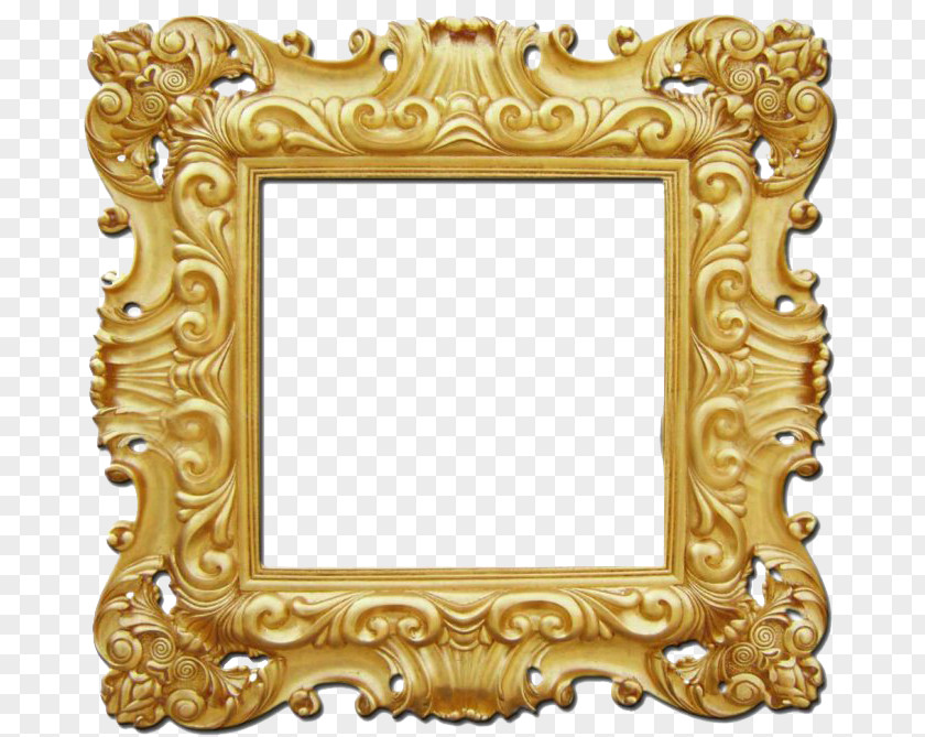 Gold Frame Window Blind Picture Decorative Arts Mat PNG