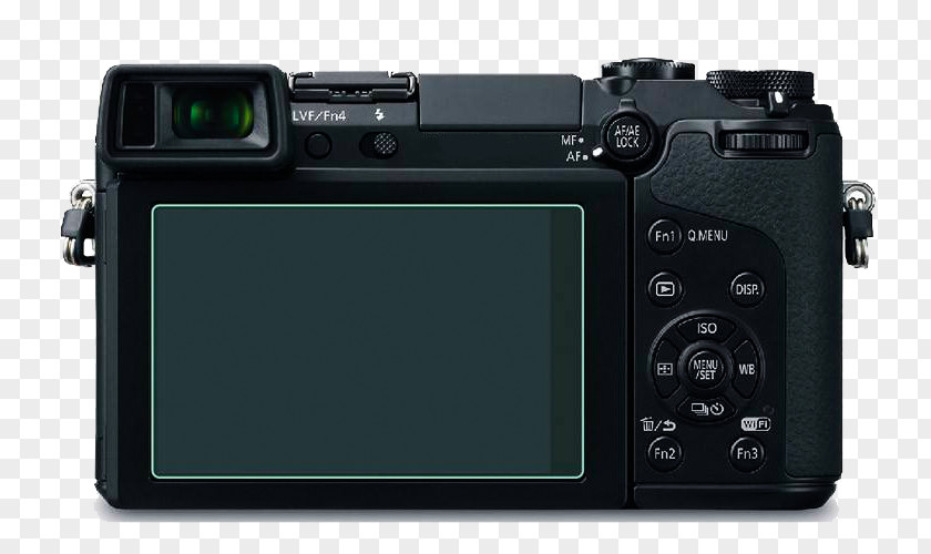 Black Digital Camera Panasonic Lumix DMC-GX1 DMC-GF7 System PNG