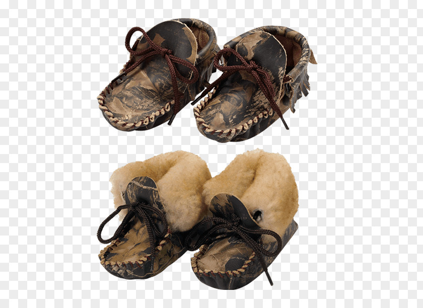 Child Infant Moccasin Mossy Oak Slipper PNG