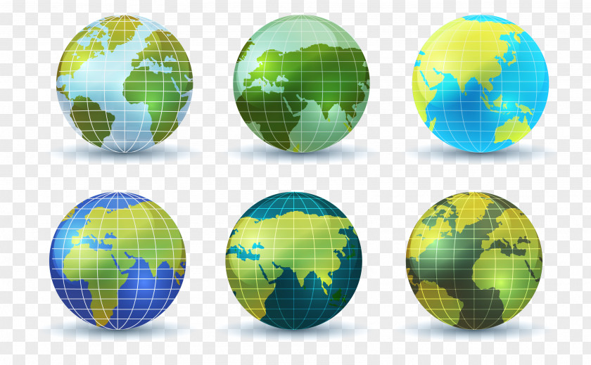 Exquisite World Map Earth Globe Euclidean Vector PNG