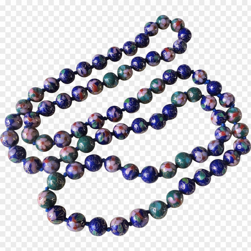 Purple Pearl Amethyst Bead Necklace PNG