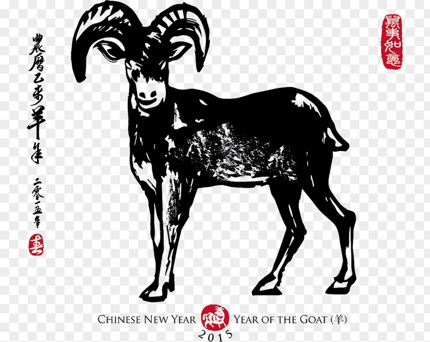 Ram Down,Chinese New Year,Happy Year Goat Sheep Chinese Zodiac PNG