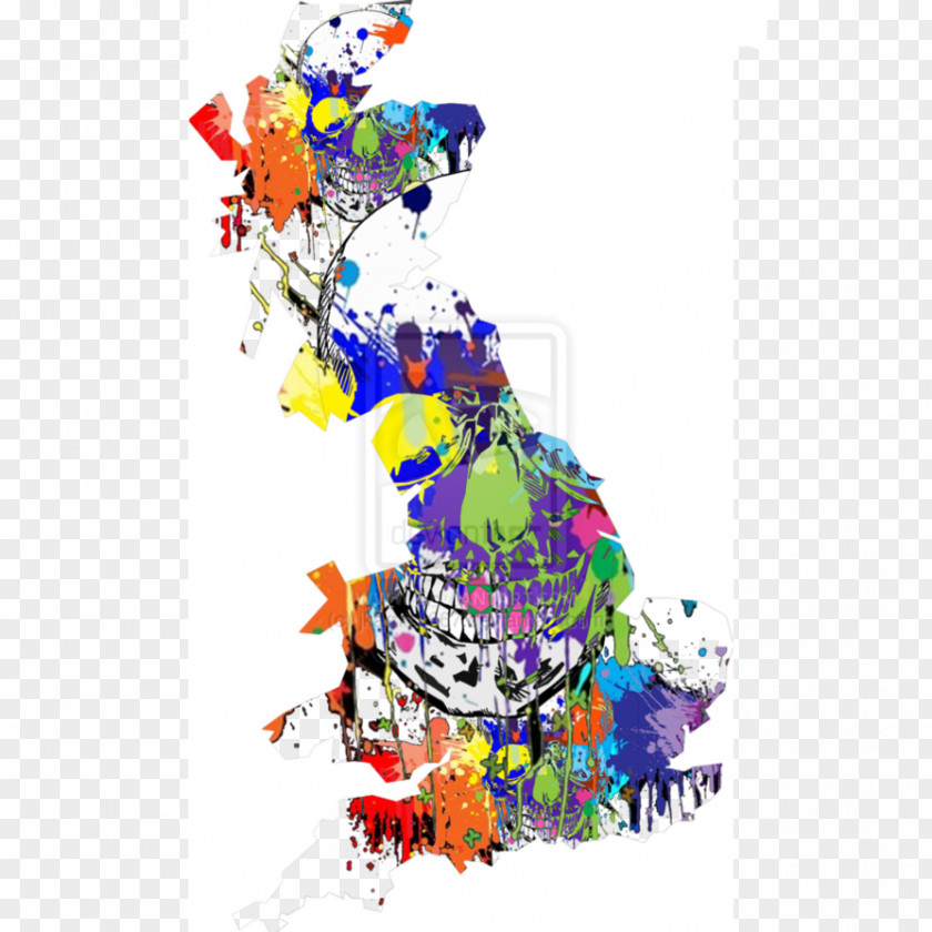 Skull Painting Art PNG
