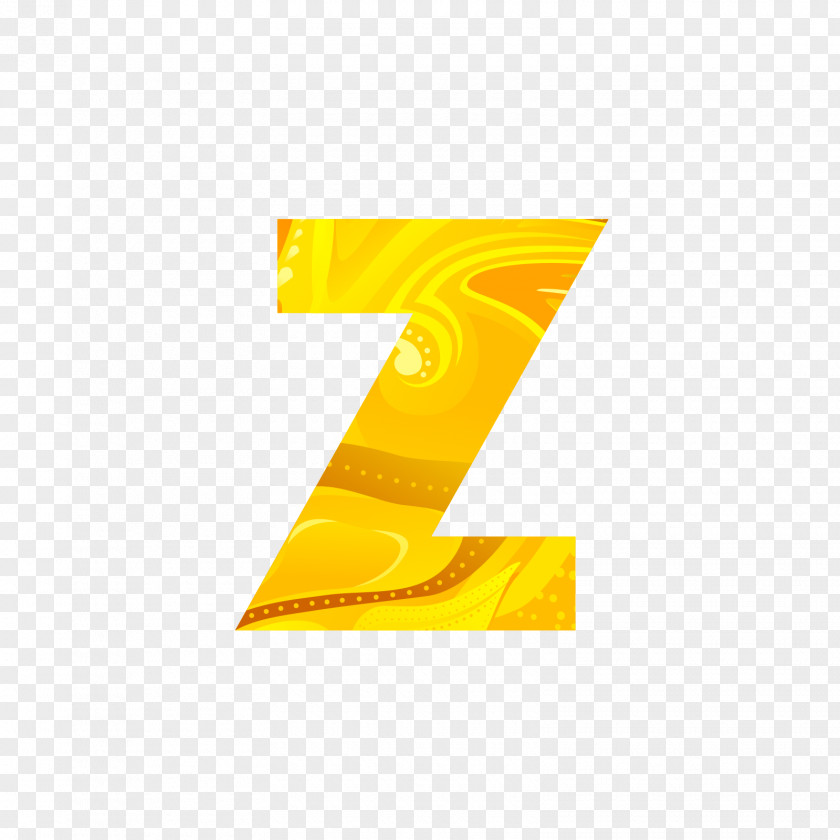 The Golden Letters Z Letter PNG