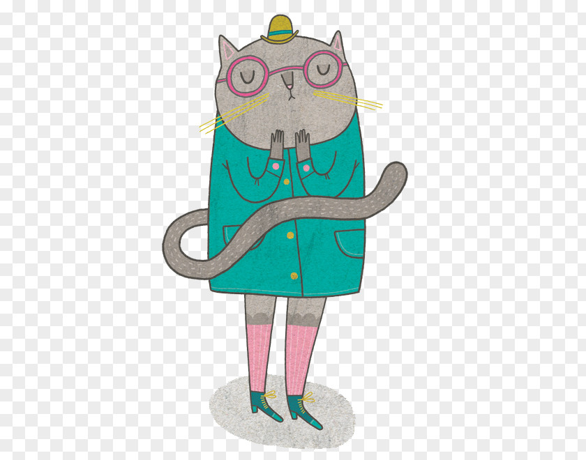 Blue Cartoon Cat Stutenkerl Drawing Illustrator Idea Illustration PNG