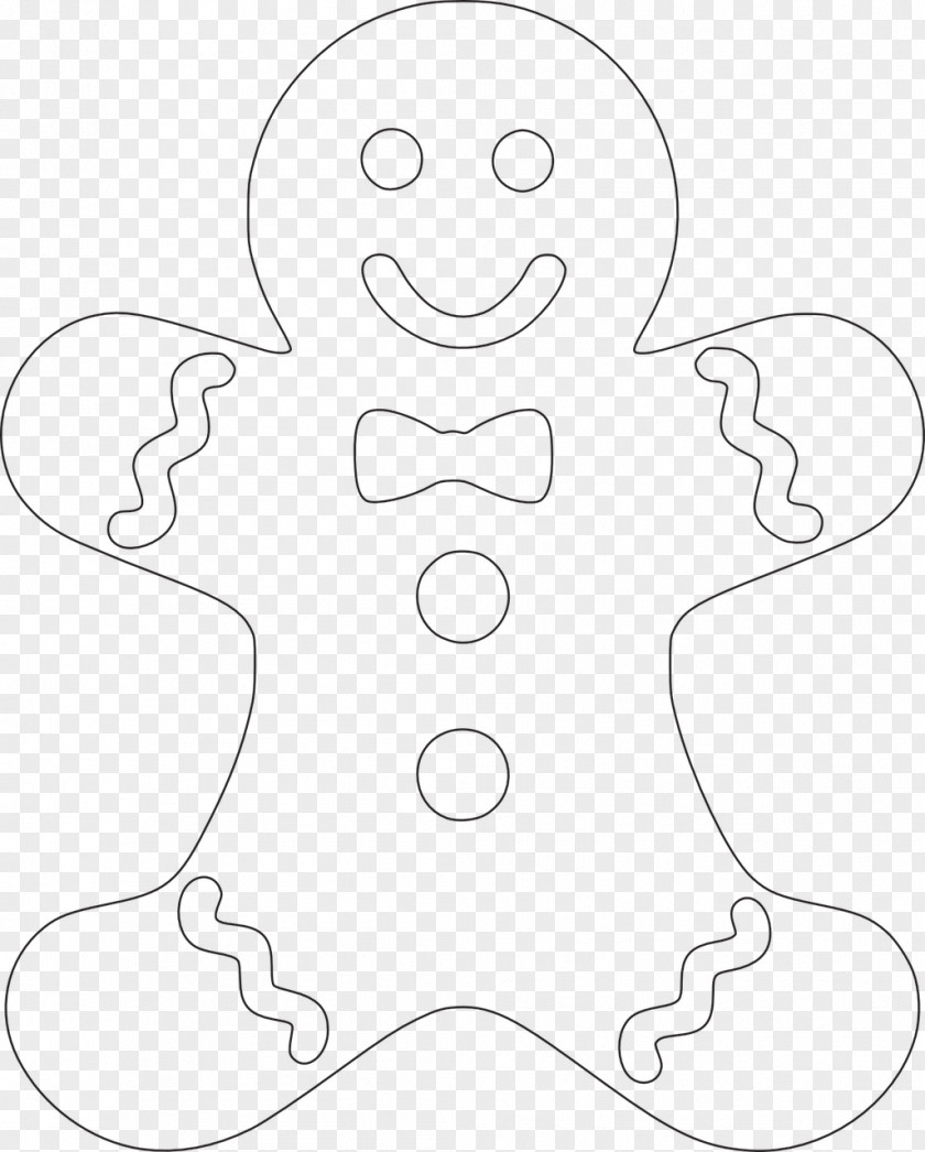 Gingerbread Man Outline The Coloring Book Biscuits PNG