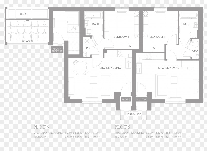 Ground Floor Plan Line PNG