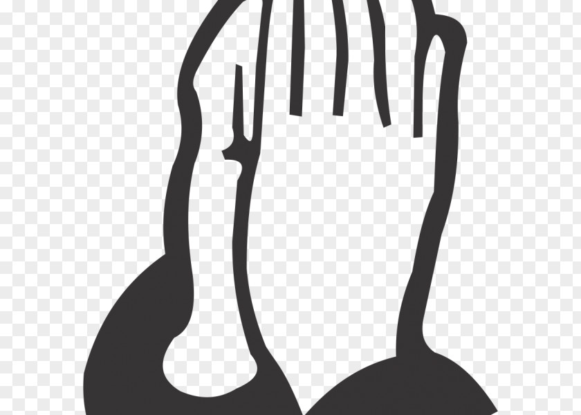 Hand Praying Hands Finger Black And White PNG