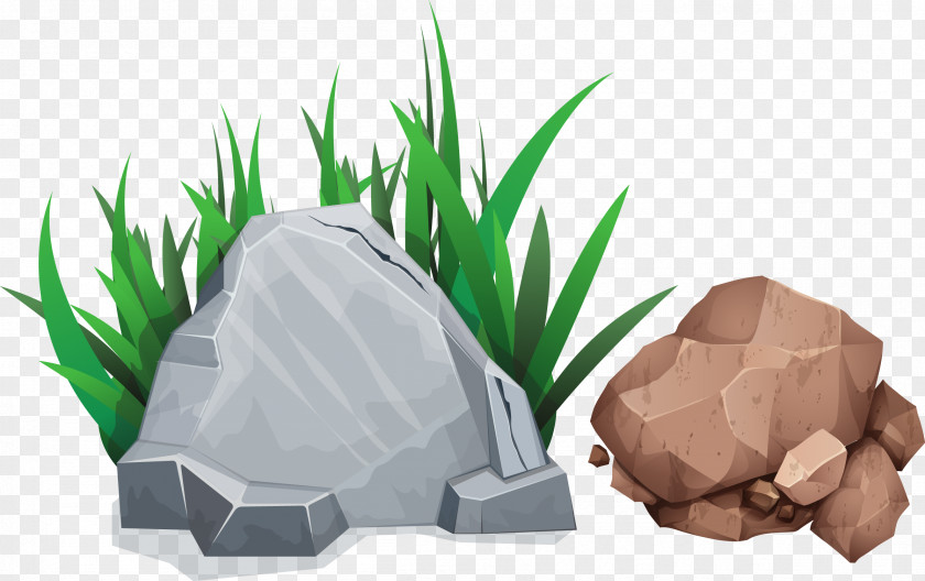 Vector Hand-painted Stones Stone Rock Material Clip Art PNG
