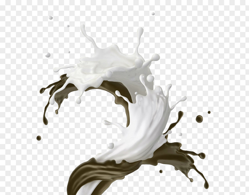 White Chocolate Grandma Effect Element Milkshake Splash Clip Art PNG