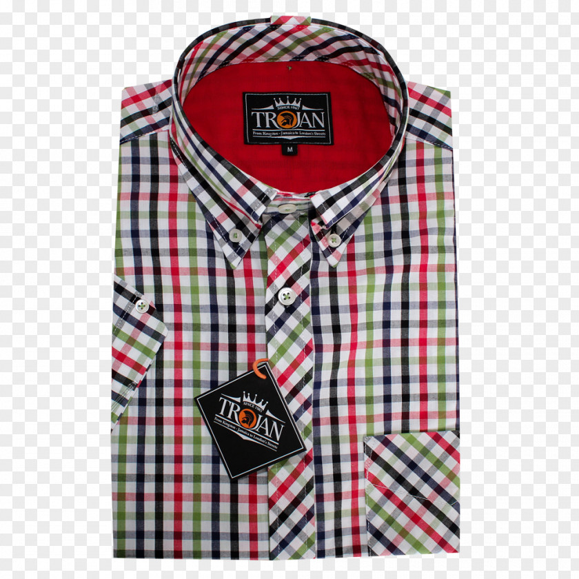 Dress Shirt T-shirt Tartan Check Collar PNG