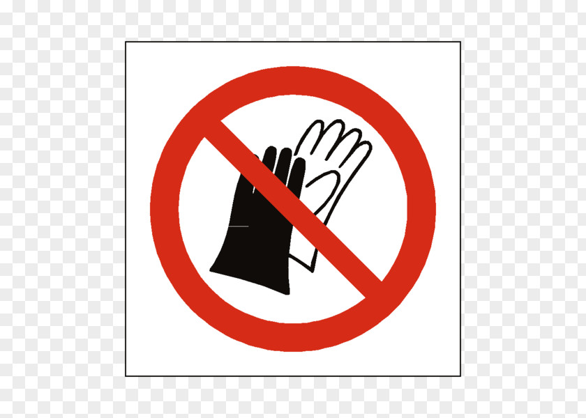 Not Allowed Medical Glove No Symbol ISO 7010 Sign PNG
