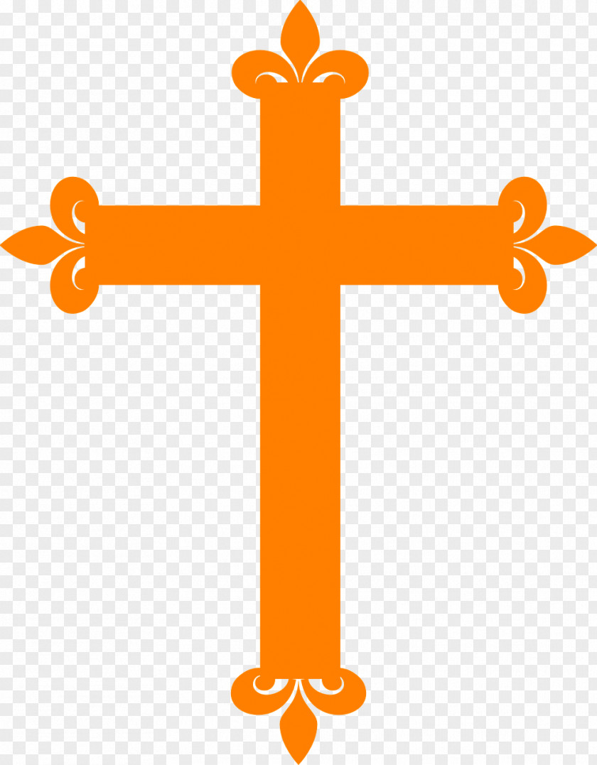 Orange Cross Infant Baptism Christian First Communion Clip Art PNG