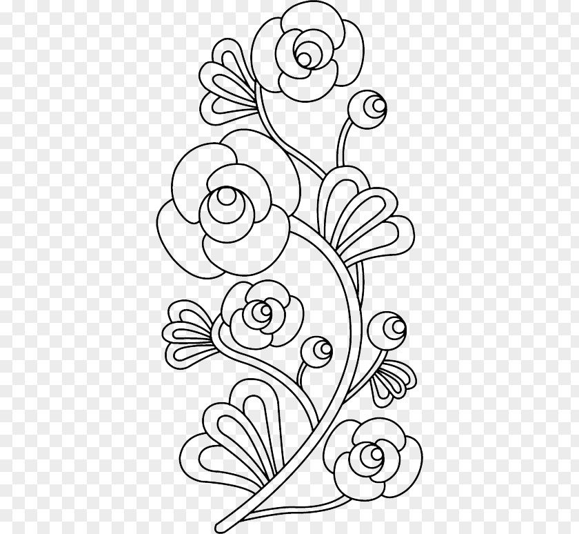 Flower Coloring Book Rose Adult PNG