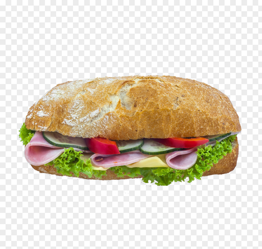 Ham And Cheese Sandwich Ciabatta Submarine Breakfast PNG