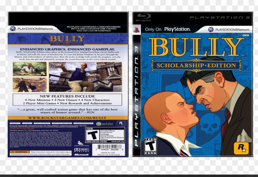 Playstation Bully: Scholarship Edition PlayStation 2 Xbox 360 PNG