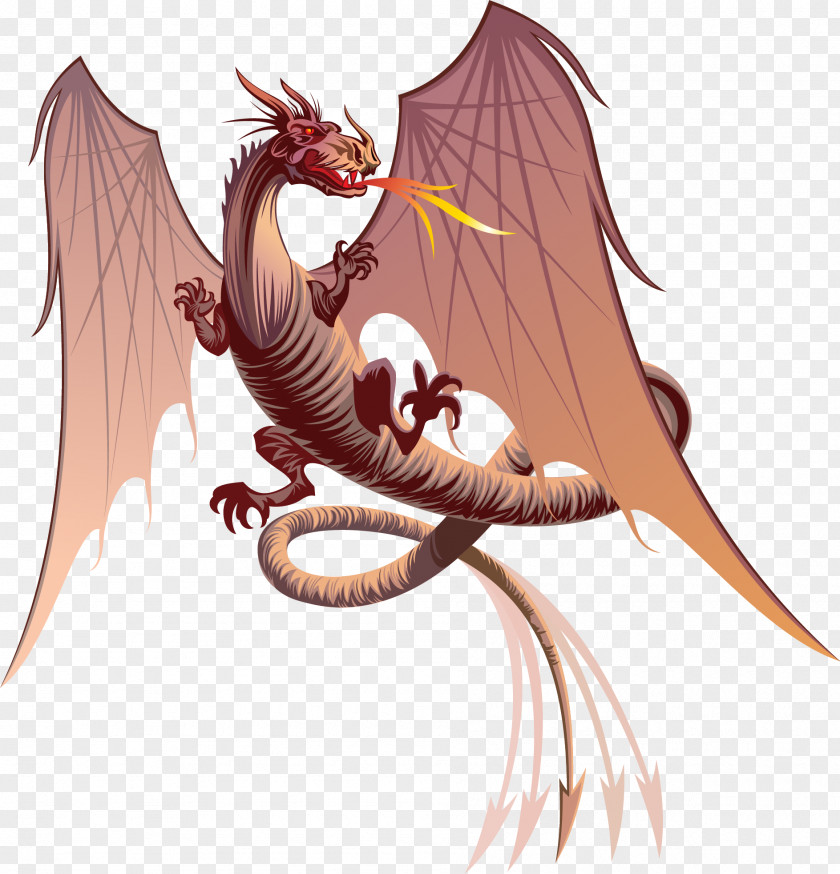 Vector Hand-painted Dragon Royalty-free Illustration PNG