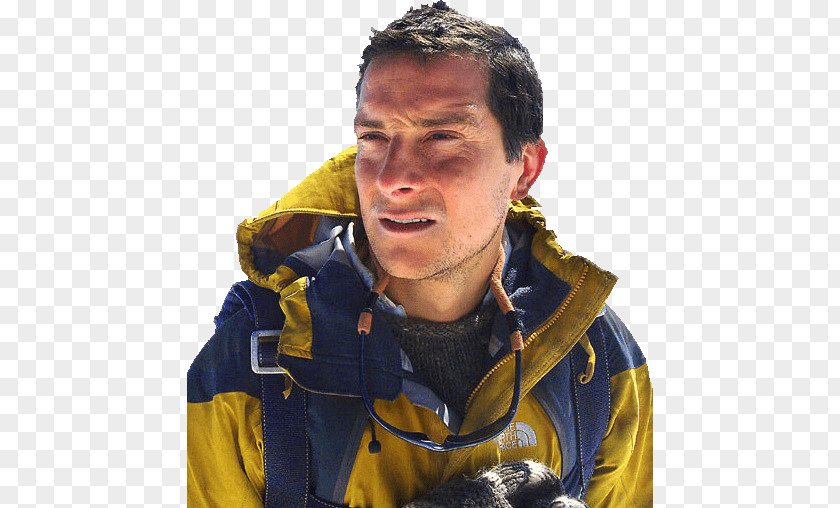 Bear Grylls Yellow Coat PNG Coat, man wearing yellow and blue zip-up hoodie clipart PNG