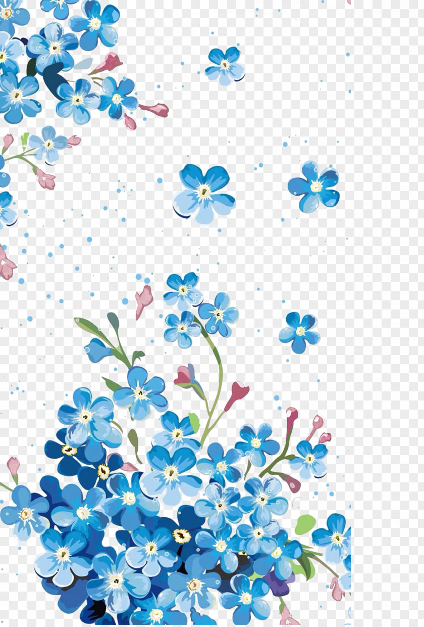 Blue Flowers Flower Photography Illustration PNG