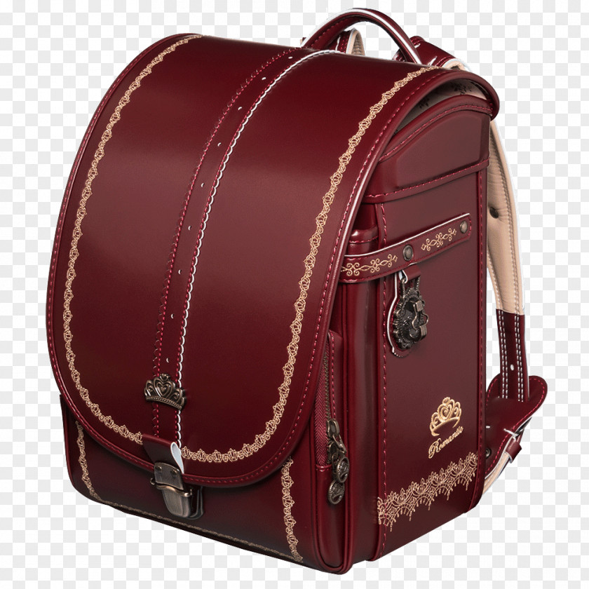 Burgundy Randoseru Handbag Auction Ransel Leather PNG