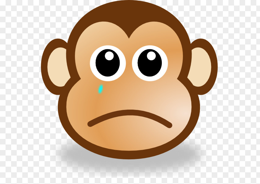Online Characters Cliparts Monkey Sadness Clip Art PNG