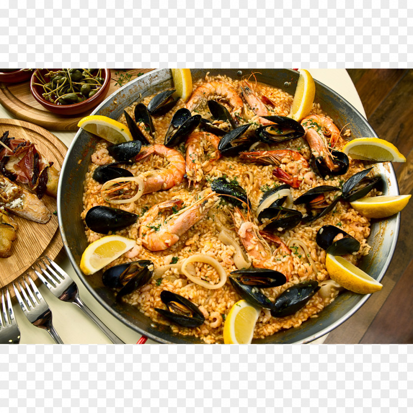 Cooking Paella Spanish Cuisine Mussel Tapas Clam PNG