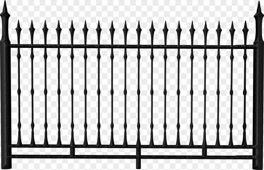 Gothic Style Building Fence Iron Railing Clip Art PNG