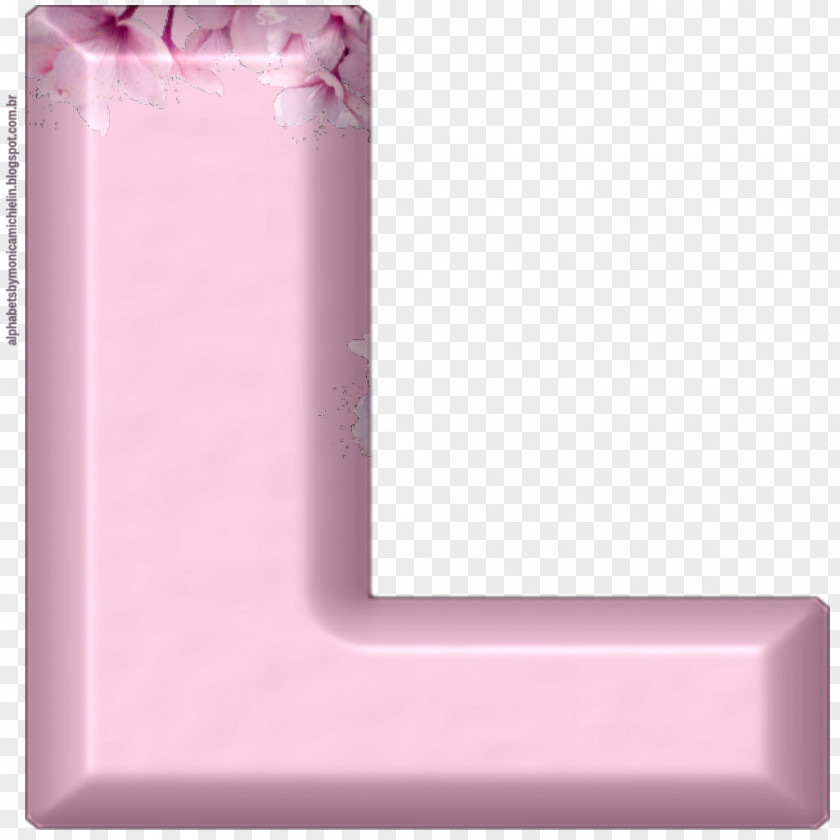 Lilac Flower Alphabet Rectangle PNG