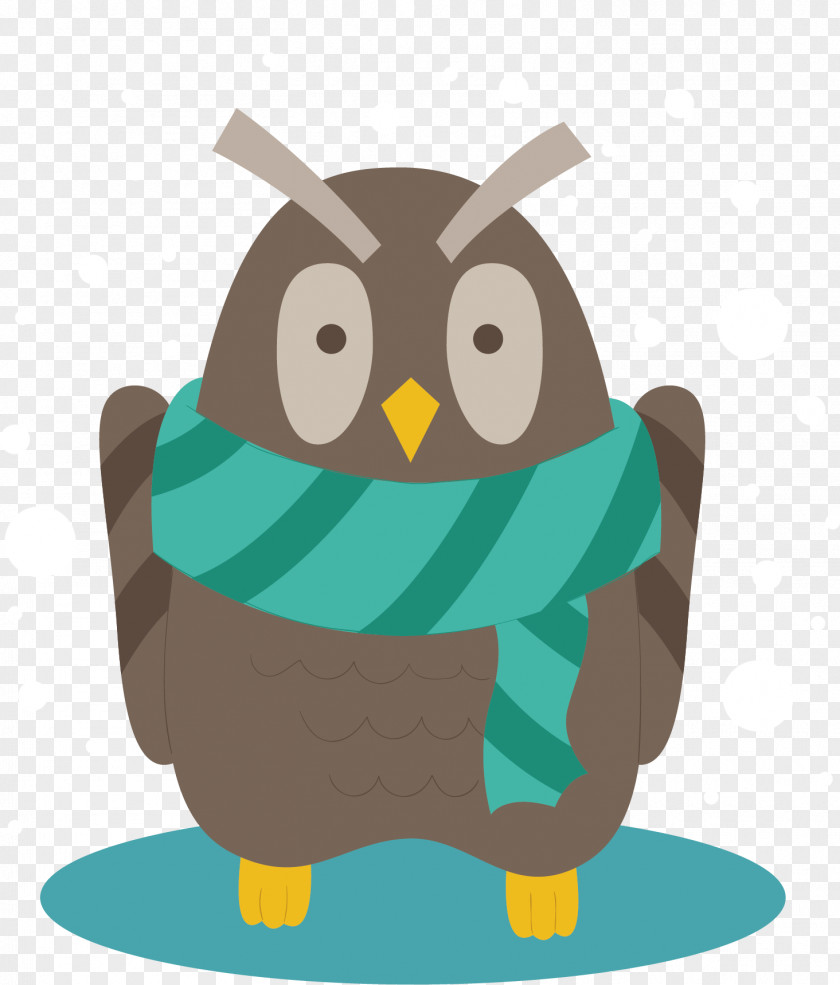 Vector Cute Hand-painted Parrot Owl Clip Art PNG