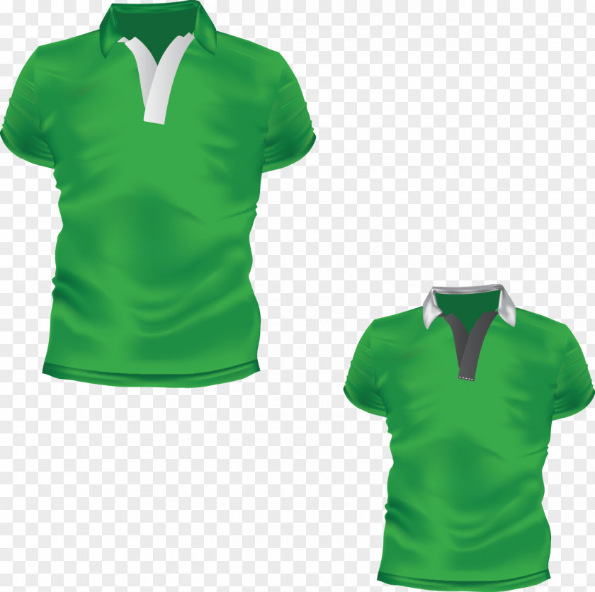 Vector Painted Green T-shirt Designer PNG
