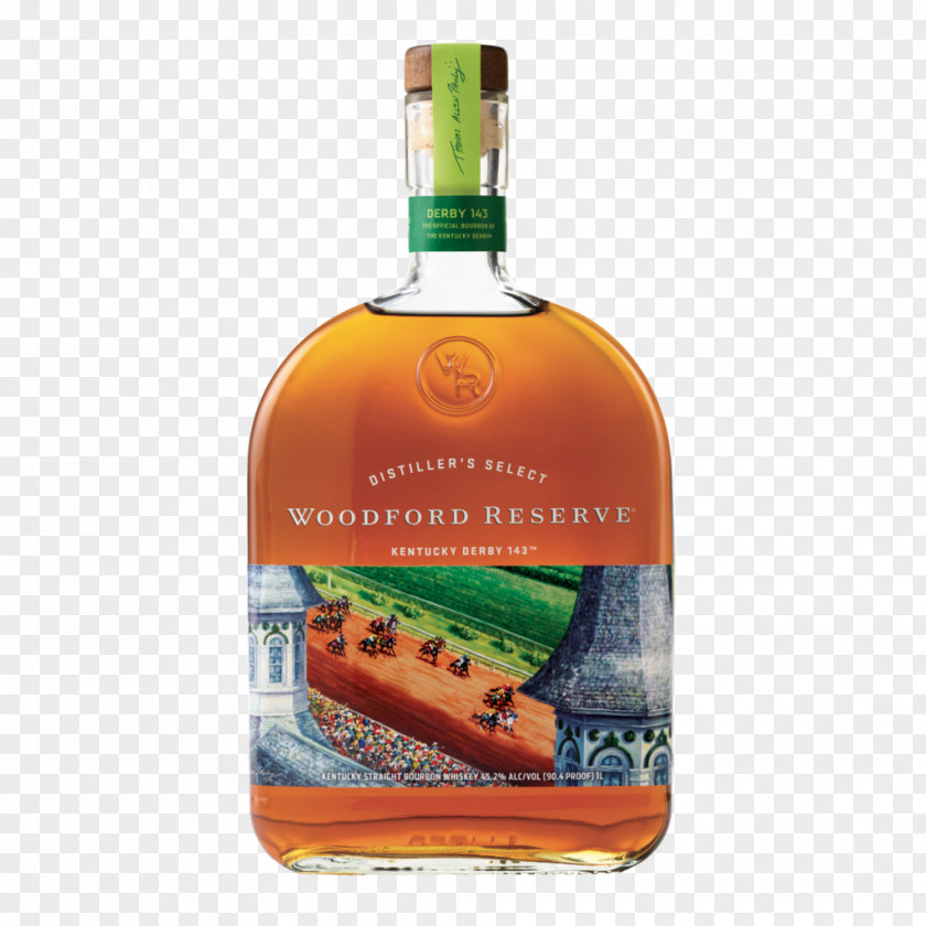 Bottle Bourbon Whiskey Woodford County, Kentucky 2017 Derby Churchill Downs PNG