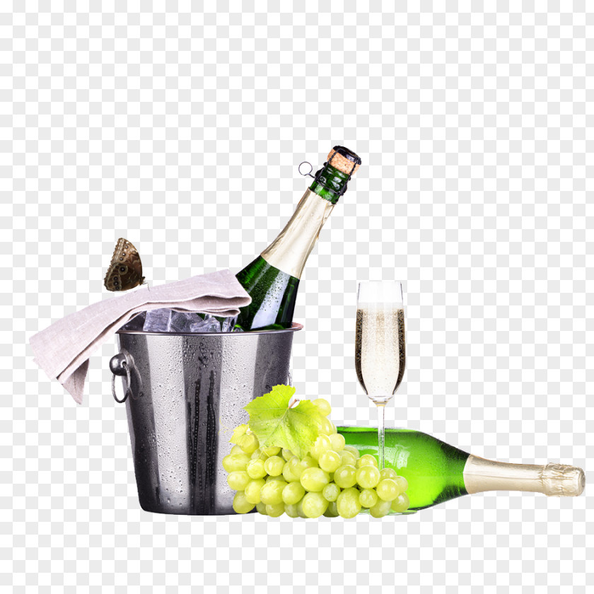 Creative Wine White Ice Champagne Beer PNG